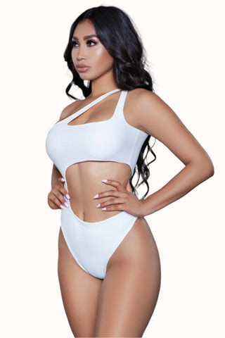 One Piece Cutout Swimsuit, Asymmetrical Bathing Suit